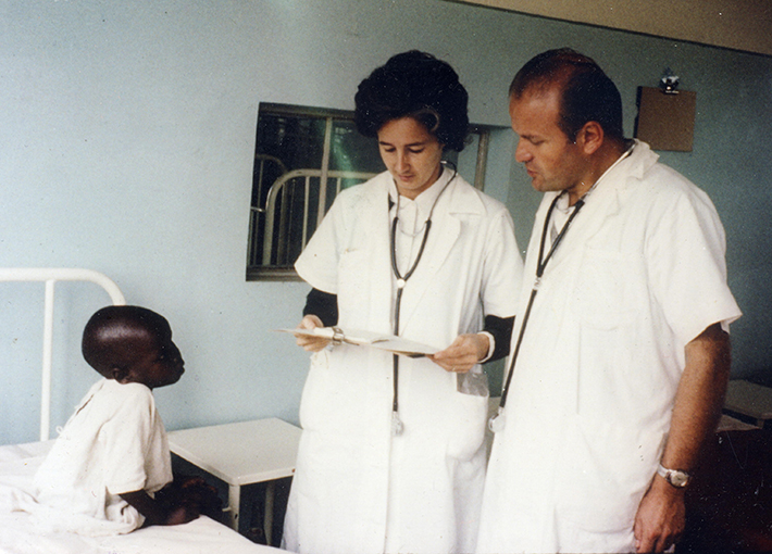 Dr. Lucille Teasdale and Dr. Piero Corti